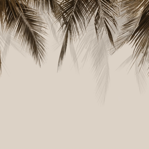 Nástěnná malba Dark Long Leaves