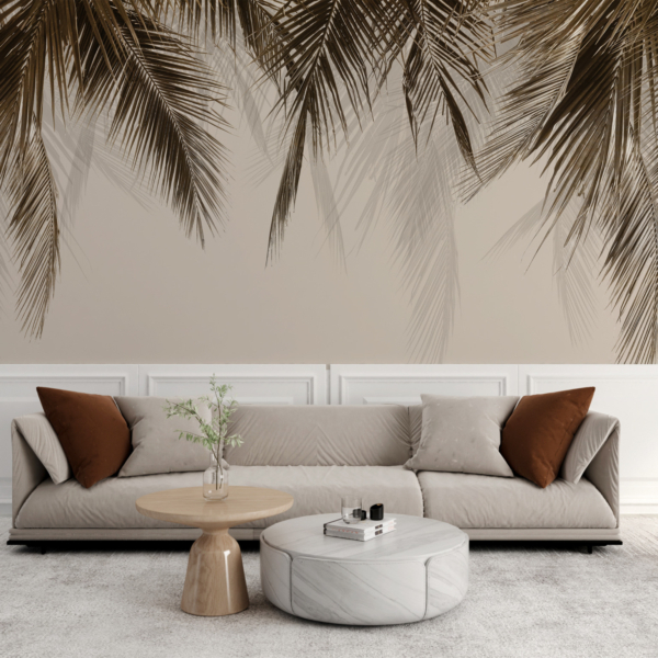 Nástěnná malba Dark Long Leaves