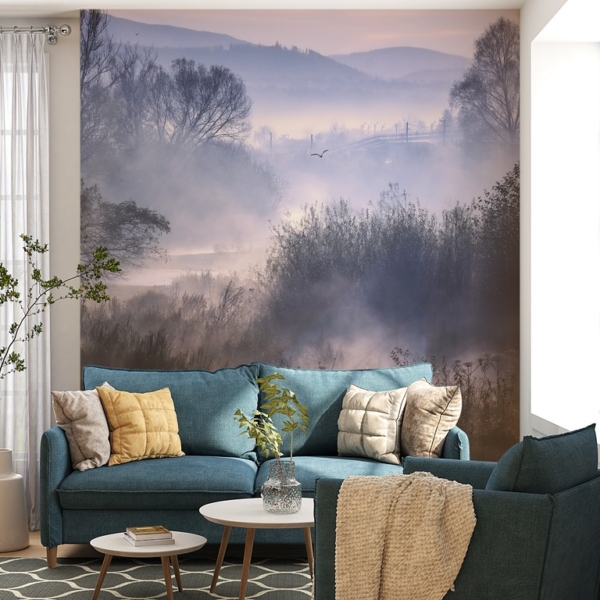 Nástěnná malba Teplá lesní mlha