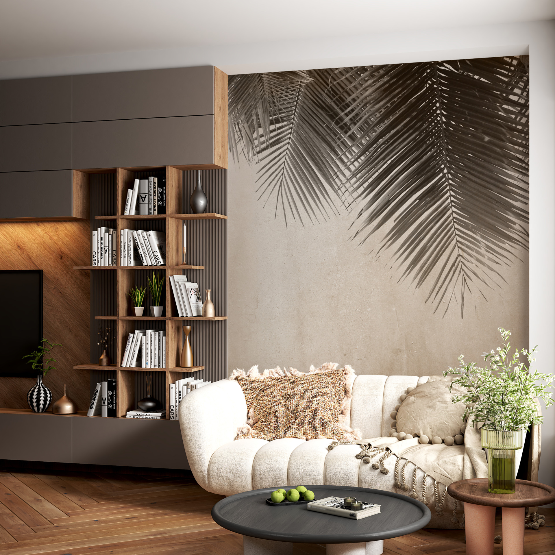 Černá palma nástěnná malba