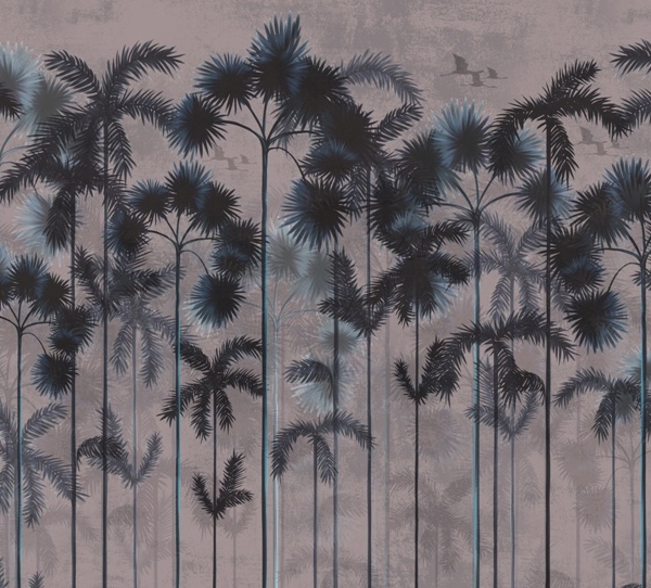 Nástěnná malba Black Palms