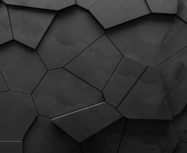 Černé polygony 3D nástěnné malby