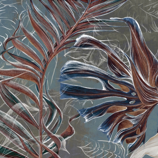 Nástěnná malba Čokoládové palmové listy