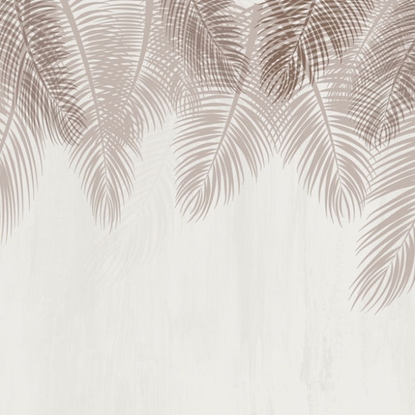 Nástěnná malba Čokoládové kapradinové listy