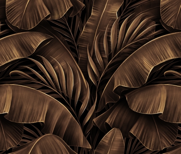 Nástěnná malba Čokoládové listy