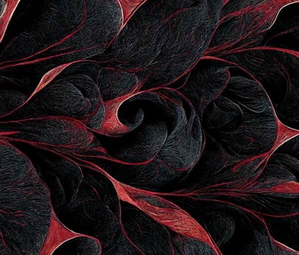 Nástěnná malba červená v černé