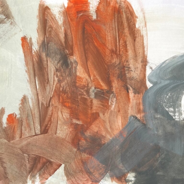 Nástěnná červená abstrakce