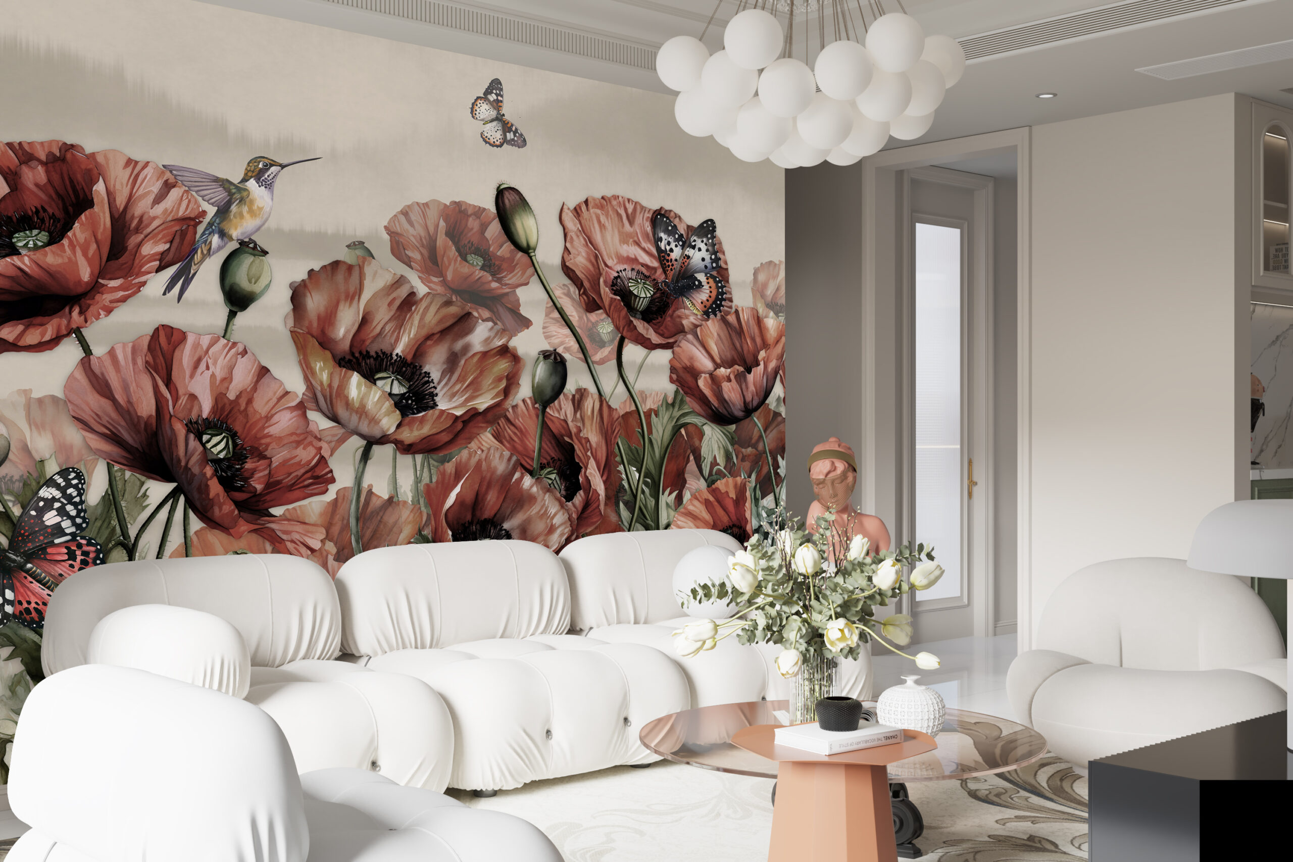 Nástěnná malba Červené máky