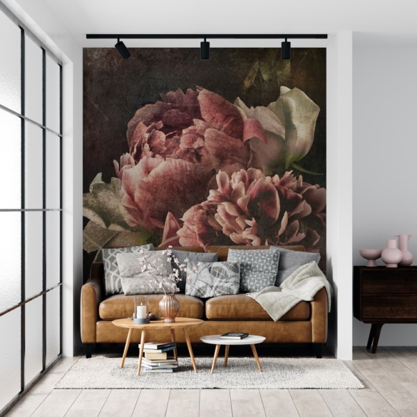 Nástěnná červená kytice