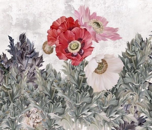 Nástěnná červená kytice