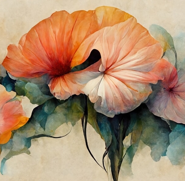 Nástěnná červená kytice