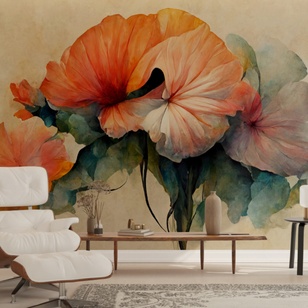 Nástěnná červená kytice