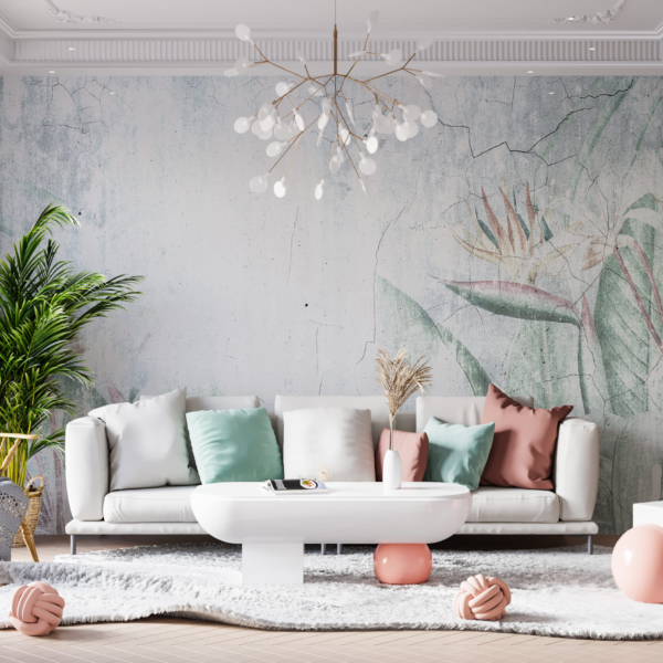 Nástěnná malba Starý půvab Strelitzia