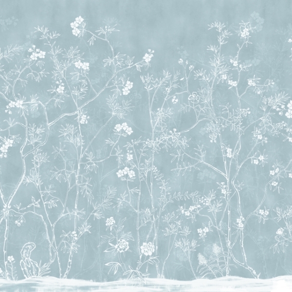 Fotopáska Jemné květiny v modré barvě