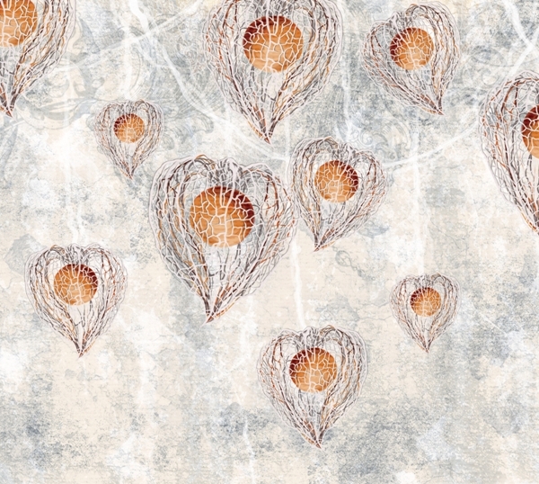 Nástěnná malba deště třpytivých listů