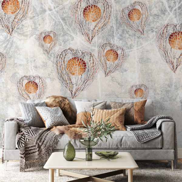 Nástěnná malba deště třpytivých listů