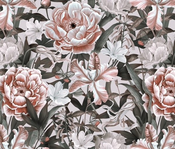 Nástěnná malba Velké květiny