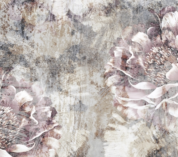 Nástěnná malba Dva květy pivoňky