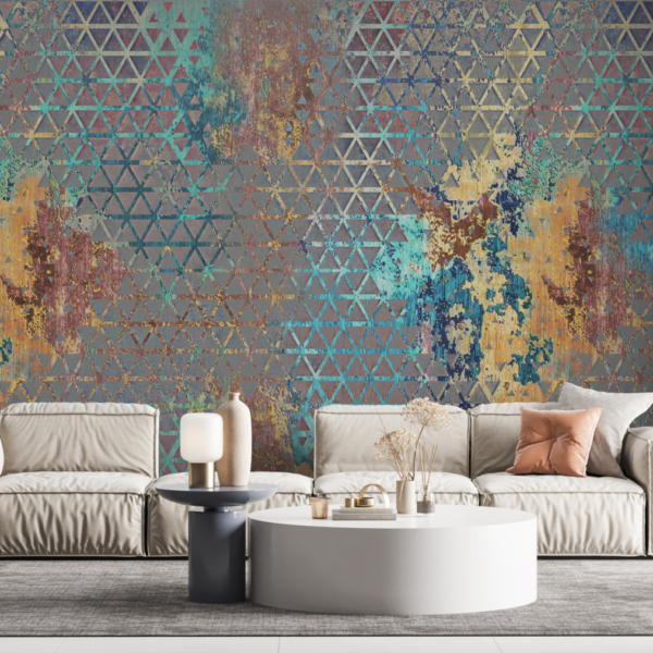 Nástěnná malba Dvě skvrny na trojúhelnících