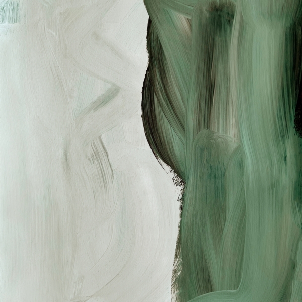 Nástěnná malba Dvě zelené linie