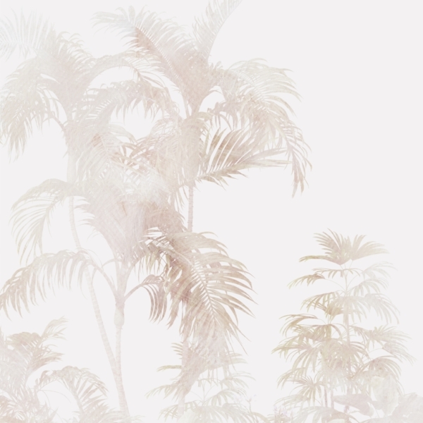 Nástěnná malba Exotické palmy v bílé barvě