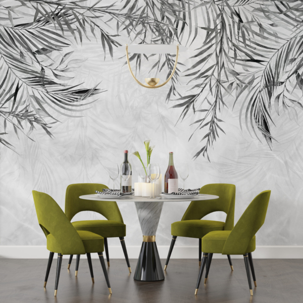 Nástěnná malba Exotické listy ve větru