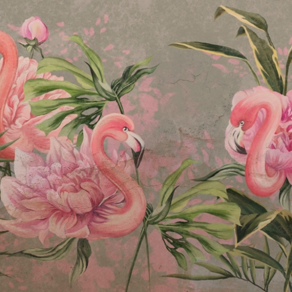 Tapety plameňáci jako květiny