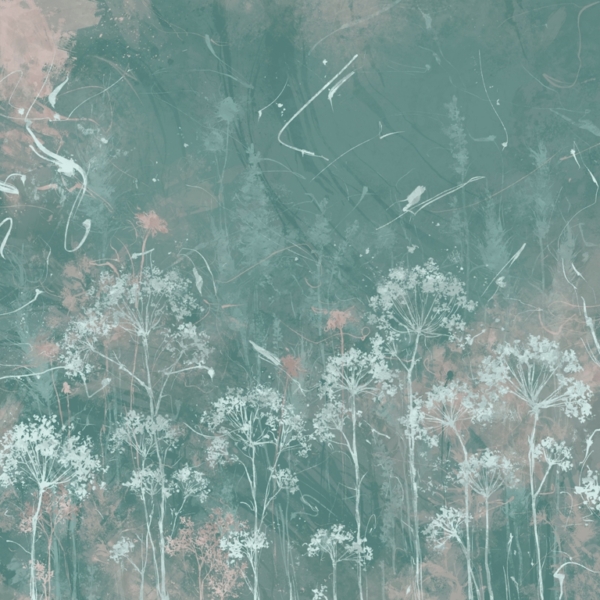 Nástěnná malba Louka v zelené barvě