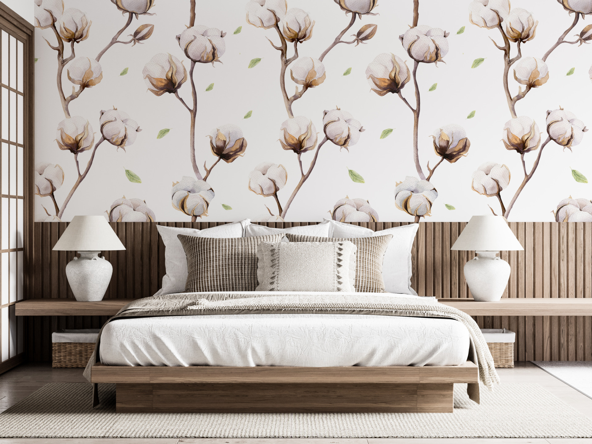 Nástěnná malba Cotton Blossom Twigs