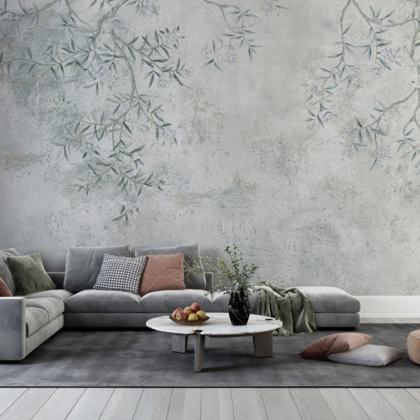 Nástěnná malba Větvičky na zdi