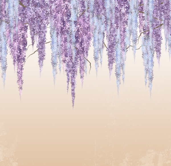 Fototapeta Violet Flower Garland