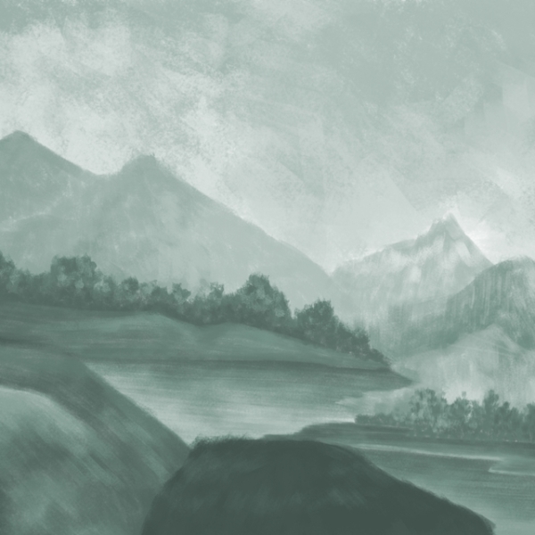 Nástěnná malba Horská krajina