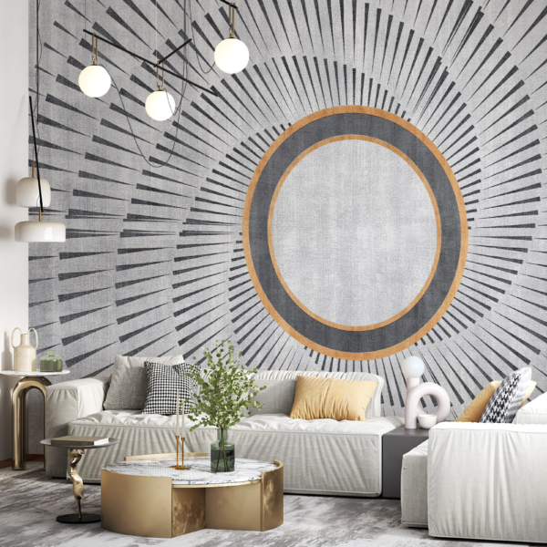 Spirálová grafická nástěnná malba