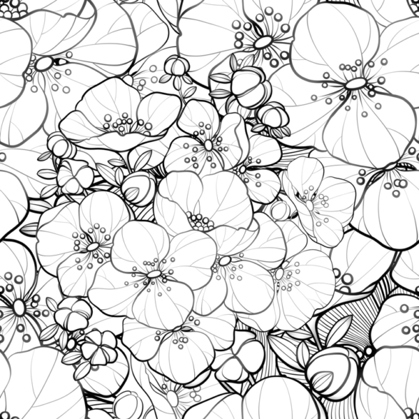 Tapety bílé květinové grafiky