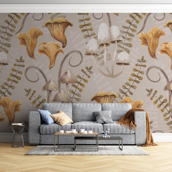 Nástěnná malba hub na zdi