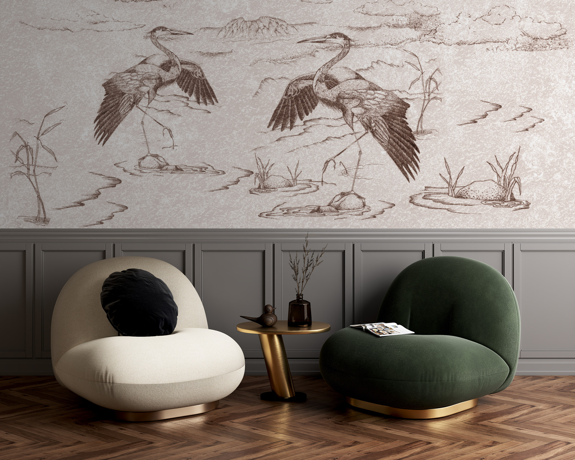 Fototapeta Japonské jeřáby na obrázku