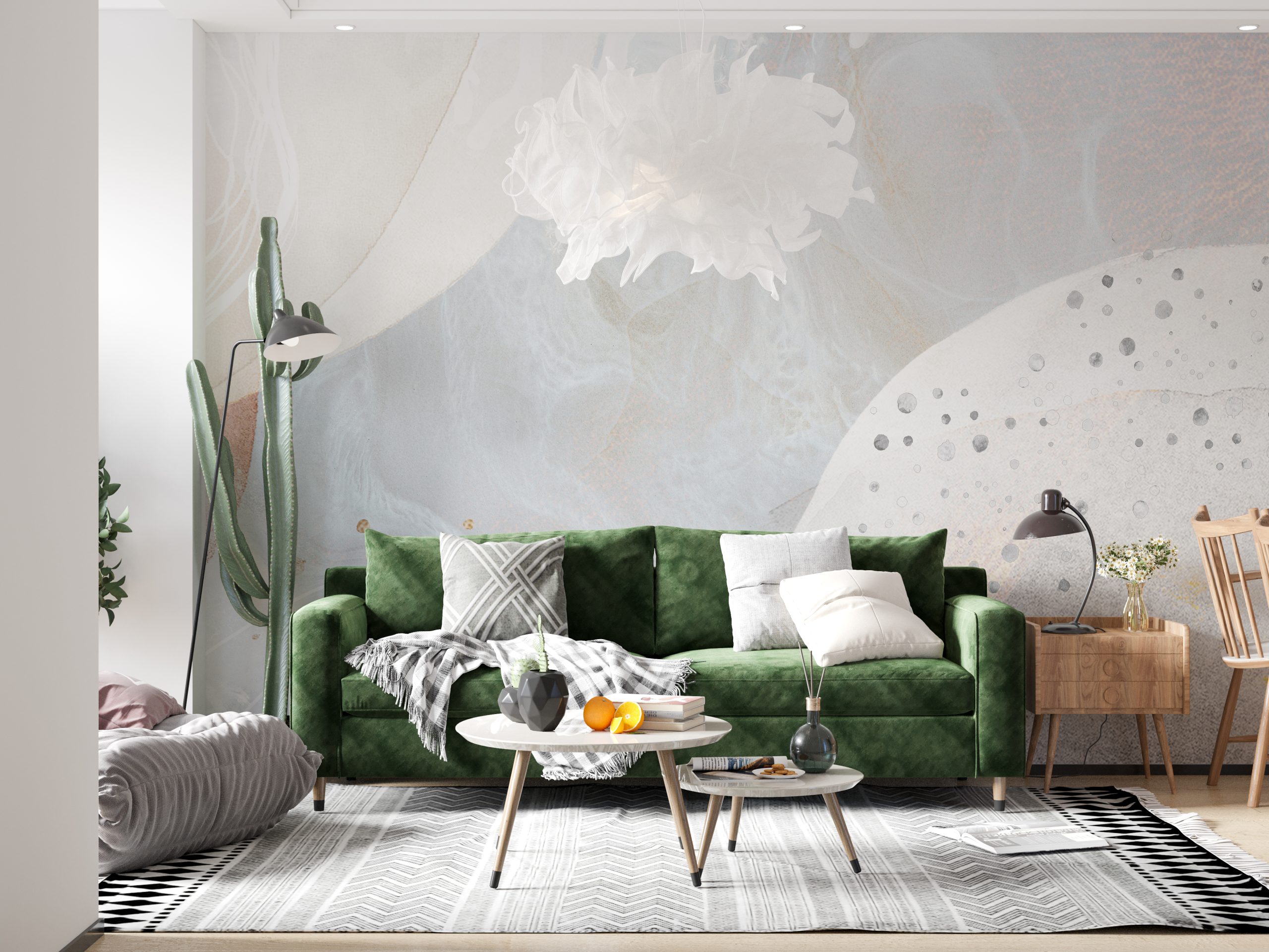 Nástěnná malba v jasných barvách