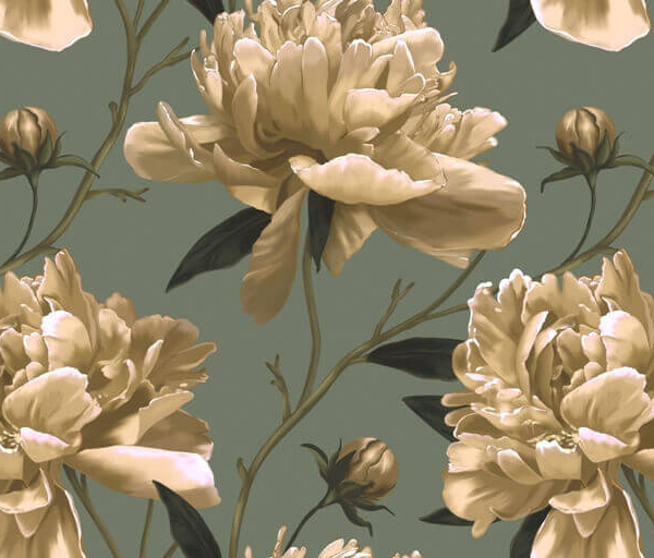 Nástěnná malba Bright Peonies