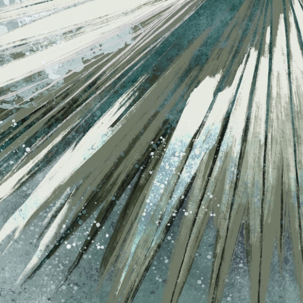 Nástěnná malba jasných paprsků