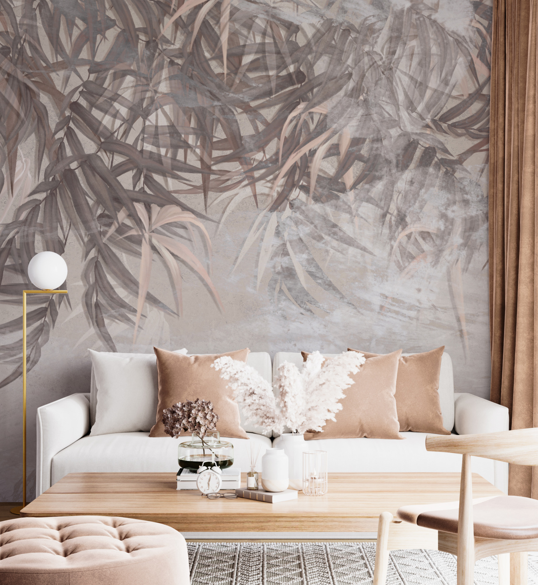 Monochromatická fotopáska Tropické listy