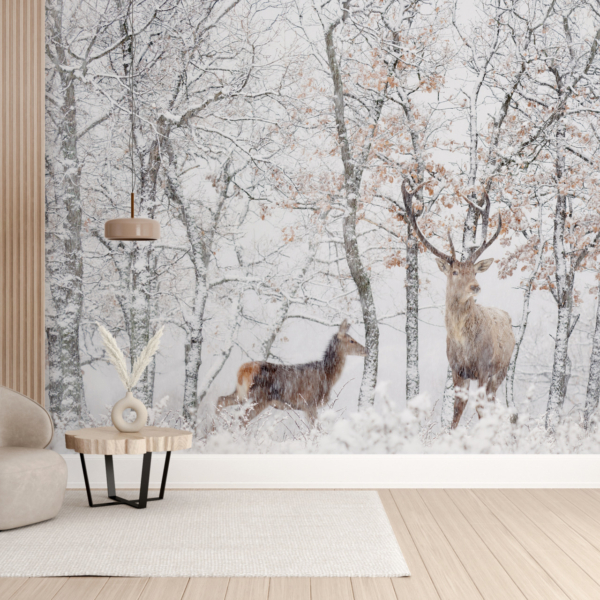Nástěnná malba Jelen v Bílém lese