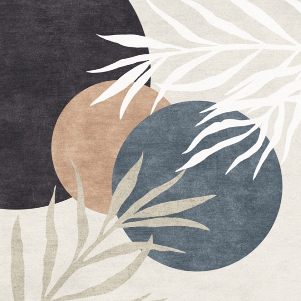 Nástěnná malba Kruhy a listy