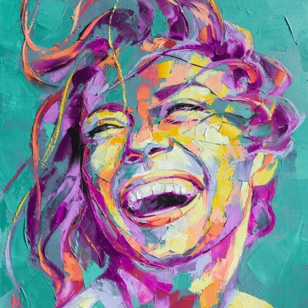 Nástěnná malba Barevná dívka