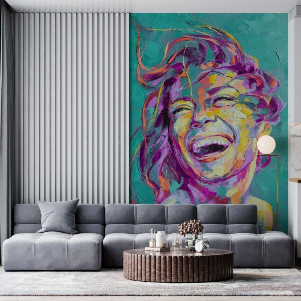 Nástěnná malba Barevná dívka
