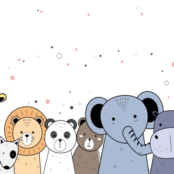 Fototapeta Barevné džungle zvířata