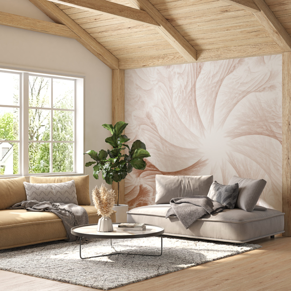 Nástěnná krémová rozeta