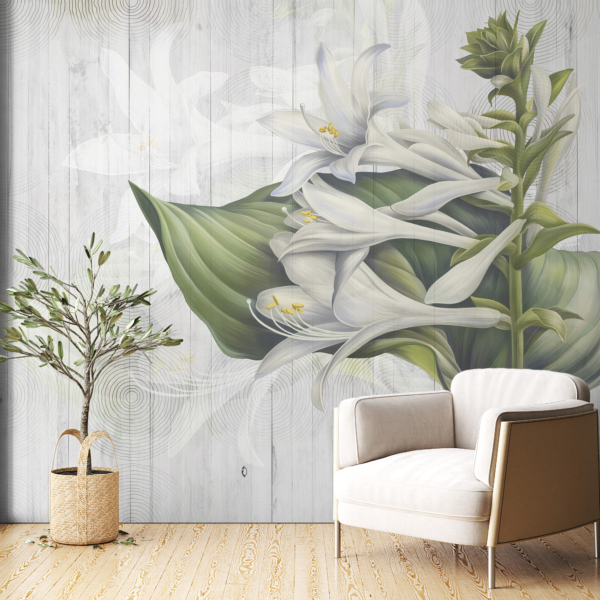 Tapeta Květina na podlaze