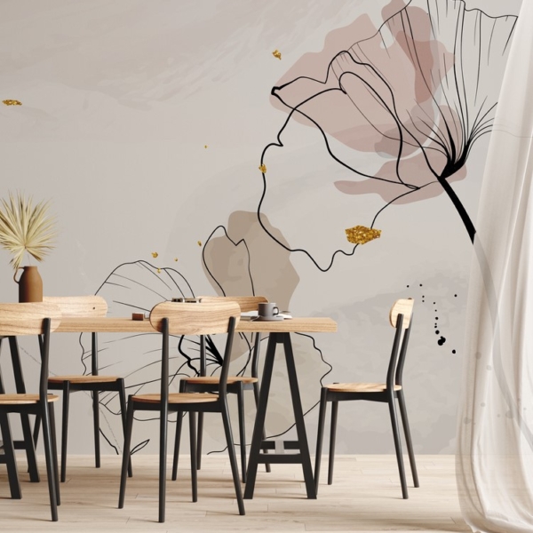 Tapety Dash-malované květiny