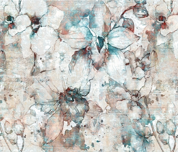 Tapety Dash-malované květiny