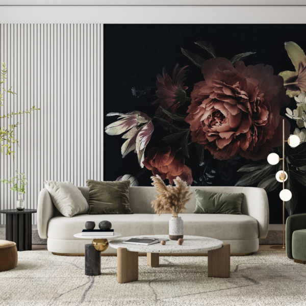 Fototapeta Květiny na tmavém pozadí